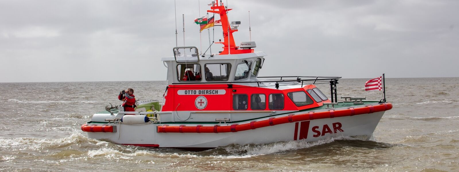 Seenotrettungsboot OTTO DIERSCH der Station Norddeich auf Kontrollfahrt zwischen Norderney und Norddeich