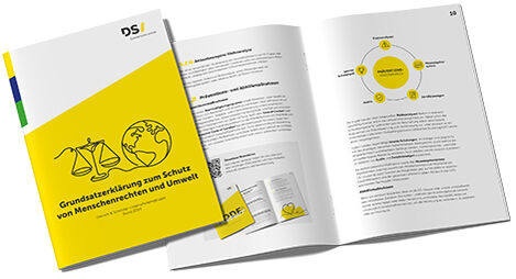 Mockup Broschüre Menschenrechtserklärung