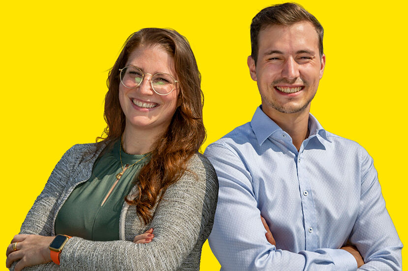 Zwei Mitarbeitende von Diersch & Schröder